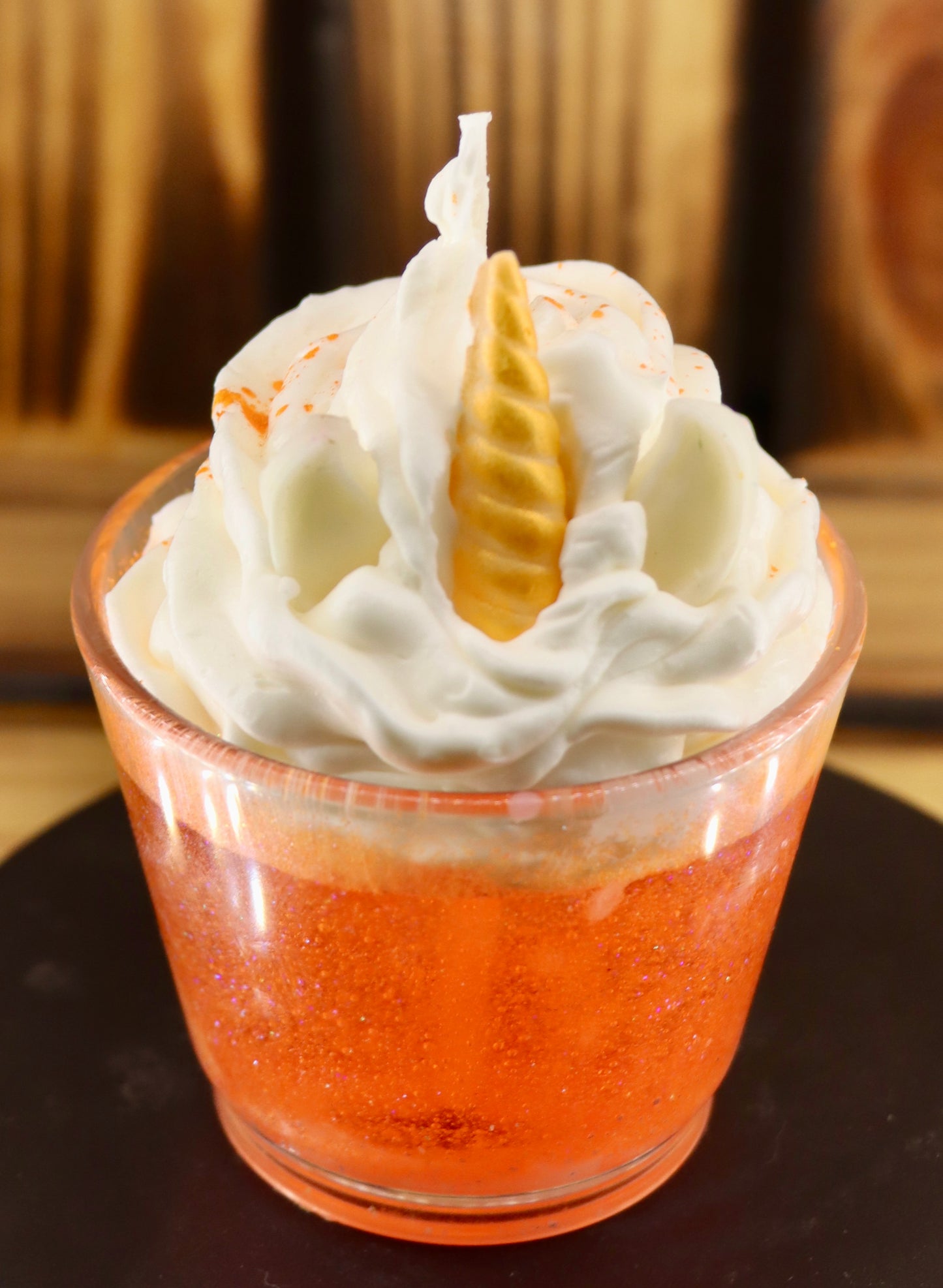 Kleine Glitzer Einhorn Kerze