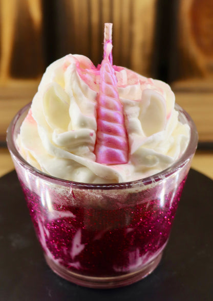 Kleine Glitzer Einhorn Kerze