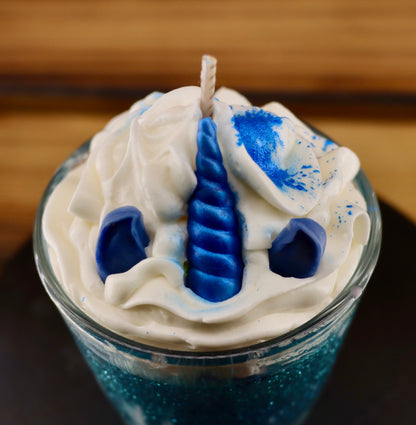 Kleine Glitzer Einhorn Kerze