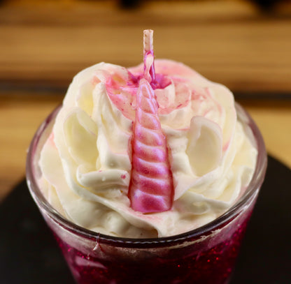 Kleine Glitzer Einhorn Kerze