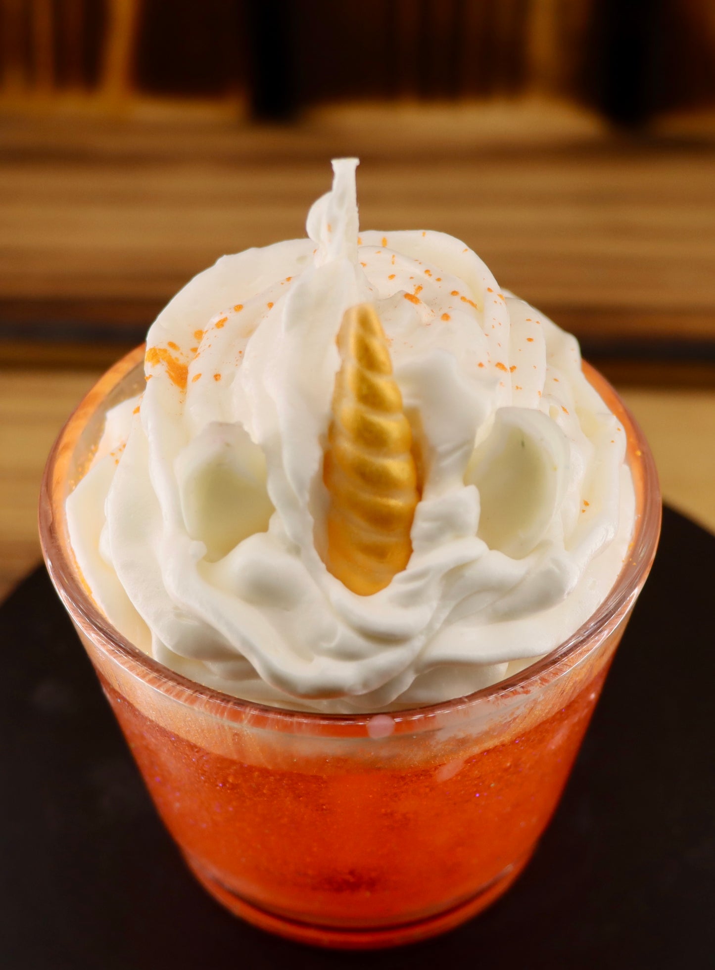 Kleine Glitzer Einhorn Kerze